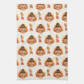 Erntedank Herbst lässt Gobble Geschirrtuch (Vertikal)