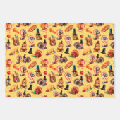 Erntedank Herbst Pumpkin Pie Tiere Geschenkpapier Set (Vorderseite 2)