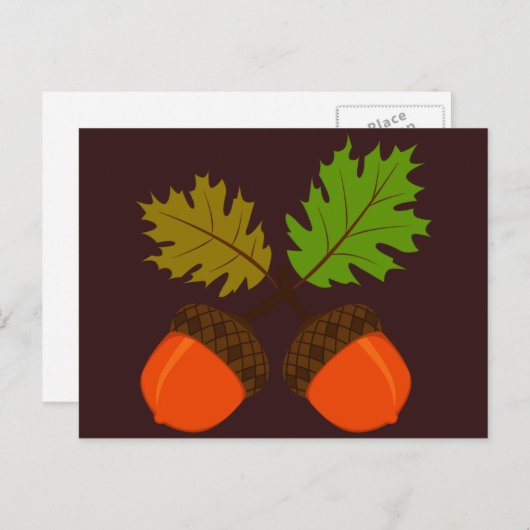 Erntedank Herbst Retro Feiertagspostkarte (Vorne/Hinten)