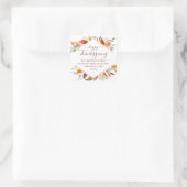 Erntedank Herbst Rücksendeadresse Urlaub Quadratischer Aufkleber (Tasche)