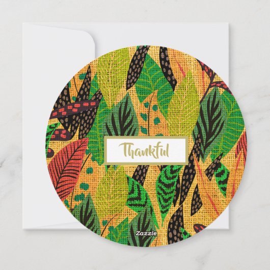 Erntedank Herbst Rustikales Herbstessen Einladung (Rückseite)