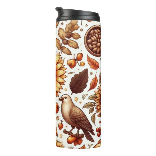 Erntedank Herbst Thermosbecher (Nach rechts gedreht)