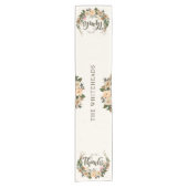 Erntedank Herbst Wasserfarbe Boho Blumenstraube Kurzer Tischläufer (Vorderseite)