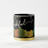 Erntedank Herbst Zweifarbige Tasse (Mittel)