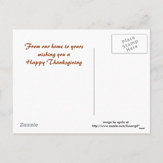 Erntedank Herbstbaum Blätter Postkarte (Rückseite)