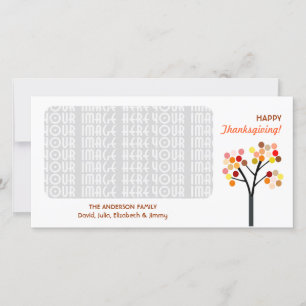 Erntedank Herbstbaum Feiertagskarte