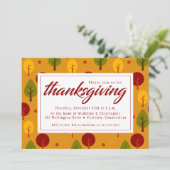 Erntedank | Herbstbäume Einladung (Stehend Vorderseite)