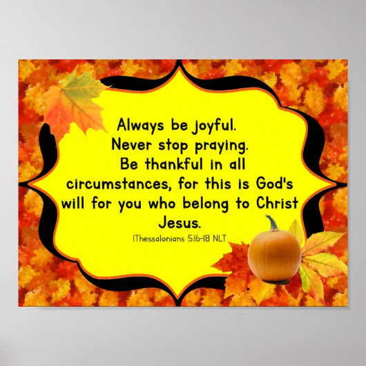 Erntedank Herbstbibel Versender Poster (Vorne)