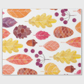 Erntedank Herbstblattdesign Geschenkpapier (Flach)