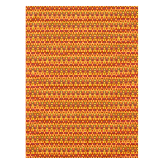 Erntedank Herbstblätter in Quadrats Tischdecke (Vorderseite)