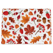 Erntedank Herbstblätter und Berries Große Geschenktüte (Vorderseite)
