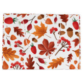 Erntedank Herbstblätter und Berries Große Geschenktüte (Rückseite)