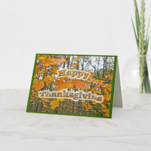 Erntedank Herbstblätterung Feiertagskarte