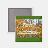 Erntedank Herbstblätterung Magnet (Vorderseite/Rückseite)
