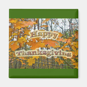 Erntedank Herbstblätterung Magnet