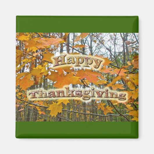 Erntedank Herbstblätterung Magnet (Vorne)