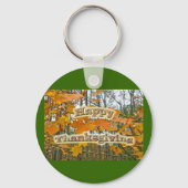 Erntedank Herbstblätterung Schlüsselanhänger (Vorderseite)