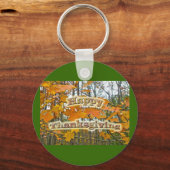 Erntedank Herbstblätterung Schlüsselanhänger (Vorderseite)