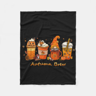 Erntedank Herbstbrause Kaffeepumpukkin Gewürz Fleecedecke
