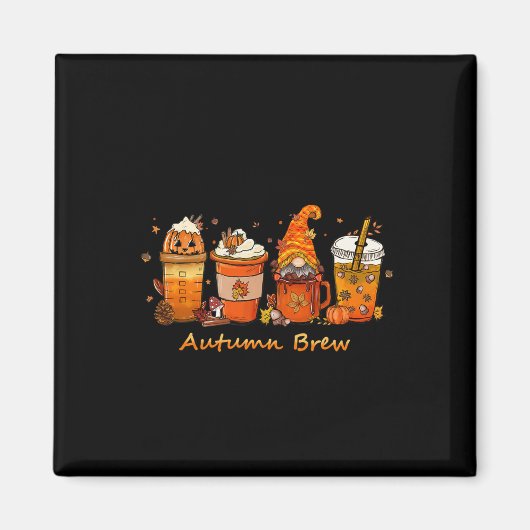 Erntedank Herbstbrause Kaffeepumpukkin Gewürz Magnet (Vorne)