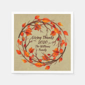 Erntedank-Herbstcocktail hinzufügen Serviette (Vorderseite)