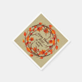 Erntedank-Herbstcocktail hinzufügen Serviette (Ecke)