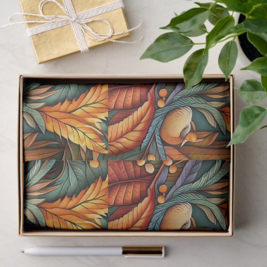 Erntedank Herbstdesign Seidenpapier (Geschenk)