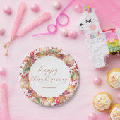 Erntedank Herbstfarben Blumenstrauß Pappteller (Party)