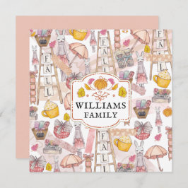 Erntedank Herbstfarbenkarte Personalisierte Karte