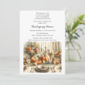 Erntedank Herbstfest Abendessen Einladung (Stehend Vorderseite)