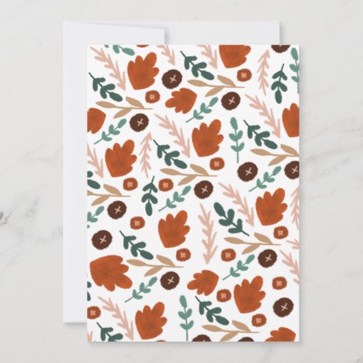 Erntedank Herbstfeuer Happy Herbst Y’all Dinner Einladung (Rückseite)