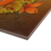 Erntedank Herbstglasschneider Schneidebrett (Ecke)