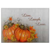 Erntedank Herbstglasschneider Schneidebrett (Vorderseite)