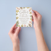 Erntedank Herbstgrün Wasserfarben Wreath Inv Flyer (Gruppe)