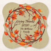 Erntedank-Herbsthalterung hinzufügen Untersetzer (Vorderseite)
