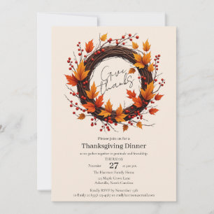 Erntedank-Herbstkranz-Einladung zum Thanksgiving Save The Date