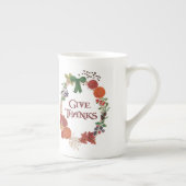 Erntedank Herbstkranz zum Anpassen Porzellantasse (Rechts)