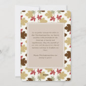 Erntedank Herbstlaub Einfaches Skript-Foto Feiertagskarte (Rückseite)