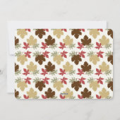 Erntedank Herbstlaub Einfaches Skript-Foto Feiertagskarte (Rückseite)