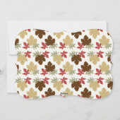 Erntedank Herbstlaub Einfaches Skript-Foto Feiertagskarte (Rückseite)