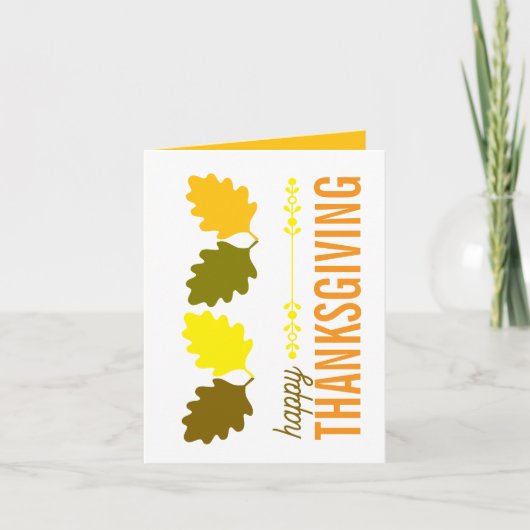 Erntedank Herbstlaub Feiertagskarte (Vorderseite)