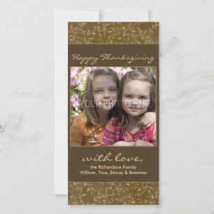 Erntedank-Herbstlaub-Foto-Karten Feiertagskarte