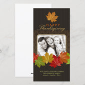 Erntedank Herbstlaub Fotokarte Feiertagskarte (Vorne/Hinten)