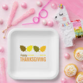 Erntedank Herbstlaub Pappteller (Party)