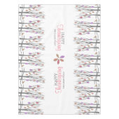 Erntedank Herbstlaub personalisiert Familienname Tischdecke (Vorderseite)