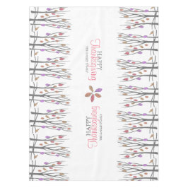 Erntedank Herbstlaub personalisiert Familienname Tischdecke