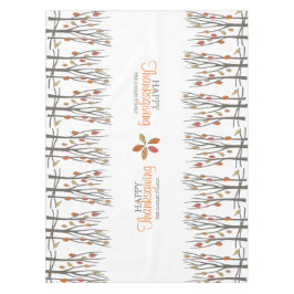 Erntedank Herbstlaub personalisiert Familienname Tischdecke