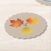 Erntedank Herbstlaub Untersetzer (angewinkelt)