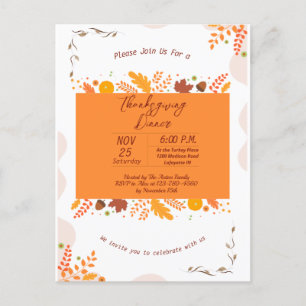 Erntedank Herbstlaube Abendessen Einladung Postkarte