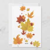 Erntedank Herbstlaube Pumpkin Dinner Einladung (Rückseite)